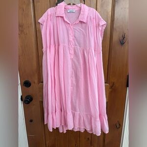 C’Melodie of Paris Pink Button-Up Dress
